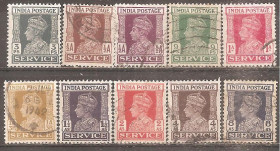 Індія Индия ^/--/^ Брит. Индия 1939-43 Sc.о /--/ 105-о /--/ 109,о /--/ 111-о /--/ 112 гаш. н/серия 10 из 11 ^_^^^ Брит. Індія 1939-43 Sc.о /--/ 105-о /--/ 109,о /--/ 111-о /--/ 112 гаш. н/серія 10 з 11 - фото фото фото