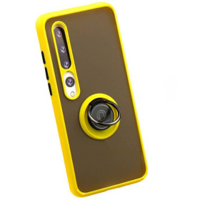 Чохли, бампера Чехлы, бампера ^/--/^ Чохол Fiji Colorframe для Xiaomi Mi 10 матовий бампер з кільцем підставкою Yellow ^_^^^ Чехол Fiji Colorframe для Xiaomi Mi 10 матовый бампер с кольцом подставкой Yellow - фото фото фото