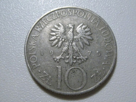 - року - года ^/--/^ Польща 10 злотих 1975 року Адам Міцкевич #38963 ^_^^^ Польша 10 злотых 1975 года Адам Мицкевич #38963 - фото фото фото
