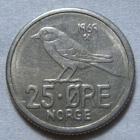 Норвегія Норвегия ^/--/^ Норвегія 25 ере 1969 року #6 /--/ П /--/ 389 ^_^^^ Норвегия 25 эре 1969 года #6 /--/ П /--/ 389 - фото фото фото