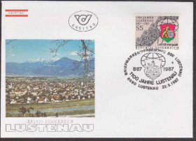 Європа Европа ^/--/^ Австрия 1987 ГЕРБ ГОРОДА LUSTENAU 1100 ЛЕТ ЭТНОГРАФИЯ ТРАДИЦИИ ГЕРАЛЬДИКА КПД Mi.1885 ^_^^^ 1987 Герб міста LUSTENAU 1100 років Етнографія Традиції Геральдіка ККД Mi.1885 - фото фото фото
