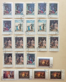 Мистецтво Искусство ^/--/^ СССР 1976 г - Русская живопись XIX века. П.А.Федотов, гаш ^_^^^ СРСР 1976 - Російський живопис XIX століття. П.А.Федотов, гаш - фото фото фото