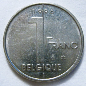 Бельгія Бельгия ^/--/^ Бельгія 1 франк 1996 року BELGIQUE #6 /--/ П /--/ 1678 ^_^^^ Бельгия 1 франк 1996 года BELGIQUE #6 /--/ П /--/ 1678 - фото фото фото