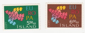 Ісландія Исландия ^/--/^ Исландия 1961 г № 355‑356 ** серия ^_^^^ Ісландія 1961 р No 355-356 ** серія - фото фото фото