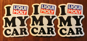 Наліпки, емблеми Наклейки, эмблемы ^/--/^ Наклейка I MY CAR LIQUI MOLY на автомобиль, размер 95 х 75 мм, оригинал ^_^^^ Наклейка I MY CAR LIQUI MOLY на автомобіль, розмір 95 х 75 мм, оригінал - фото фото фото