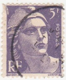Франція Франция ^/--/^ Франция  1951  г. № 893 гашеная ^_^^^ Франція 1951 р. No 893 гашена - фото фото фото
