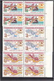 Транспорт Транспорт ^/--/^ Транспорт Техника. EU Чехословакия 1978 г  MNH - кв.блоки ^_^^^ Транспорт техніки. EU Чехословаччина 1978 р MNH - кв.блоки - фото фото фото