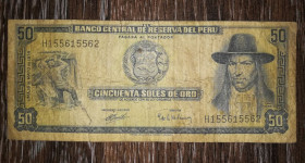 Перу Перу ^/--/^ PERU Перу 50 солей де оро 16 мая 1974 №! 155 61 155 62 ^_^^^ PERU Перу 50 солей де оро 16 травня 1974 No! 155 155 62 - фото фото фото