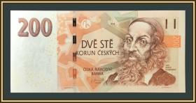 Чехословаччина Чехословакия ^/--/^ Чехия 200 крон 2018 P-19  (19 /--/ f) UNC ^_^^^ Чехія 200 крон 2018 P-19 (19 /--/ f) UNC - фото фото фото