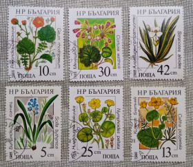 Флора Флора ^/--/^ Болгария 1988 г - цветы, 8 шт  (см.фото) ^_^^^ Болгарія 1988 р - квіти, 8 шт (див.фото) - фото фото фото