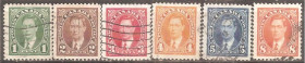 Північна Америка Северная Америка ^/--/^ Канада 1937 Sc.231-236 гаш. ПОЛНАЯ серия ^_^^^ Канада 1937 Sc.231-236 гаш. Повна серія - фото фото фото