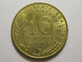 Франція Франция ^/--/^ Франция 10 сантимов 1978 года 3 /--/ П /--/ 973 ^_^^^ Франція 10 сантимів 1978 3 /--/ П /--/ 973 - фото фото фото