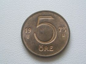 Швеція Швеция ^/--/^ Швеция 5 эре 1973 года 27439 ^_^^^ Швеція 5 ер 1973 27439 - фото фото фото