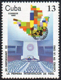 Острівні держави Островные государства ^/--/^ Куба 1980 - Річниця виступу Фіделя Кастро в ООН ** ^_^^^ Куба 1980 - Годовщина выступления Фиделя Кастро в ООН - фото фото фото
