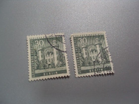 НДР, ФРН ГДР, ФРГ ^/--/^ марки Германия 1956 стандарт архитектура здания замок западный Берлин лот 2 шт гаш №1990 ^_^^^ Німеччина 1956 стандарт архітектура будівлі замок західний Берлін лот 2 шт гаш No /--/ 1990 - фото фото фото