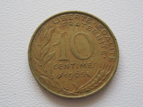 Франція Франция ^/--/^ Франция 10 сантимов 1965 года 24116 ^_^^^ Франція 10 сантимів 1965 року 24116 - фото фото фото