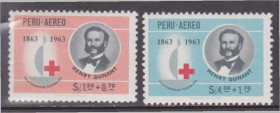 Південна Америка Южная Америка ^/--/^ Перу 1964 КРАСНЫЙ КРЕСТ ОСНОВАТЕЛЬ АНРИ ДЮНАН HENRI DUNANT МЕДИЦИНА БОЛЕЗНИ ЛЕЧЕНИЕ SW 628-629** MNH ^_^^^ Перу 1964 КРАСНИЙ КРІСТ ОСНОВАТЕЛЬ АНРІ ДЮНАН HENRI DUNANT МЕДИЦИНА БОЛЕЗНІ ЛІКУВАННЯ SW 628-629** MNH - фото фото фото
