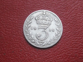 Георг V (-) Георг V (-) ^/--/^ Великобритания. 3 пенса 1916 г. Георг V. .Оригинал. 0.9250 Silver.Сохран. (2) ^_^^^ Велика Британія. 3 пенса 1916 р. Георг V. .Оригінал. 0.9250 Silver.Збереж. (2) - фото фото фото