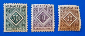 Мадагаскар Мадагаскар ^/--/^ Мадагаскар 1947 г - доплатные марки ^_^^^ Мадагаскар 1947 р. - доплатні марки - фото фото фото