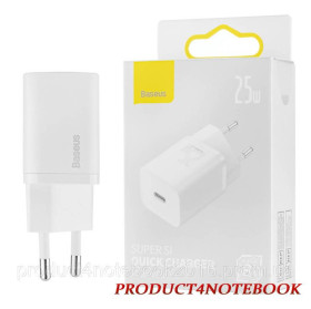 Зарядні пристрої Зарядные устройства ^/--/^ Зарядное устройство Baseus Super Si Quick Charger 1 /--/ C 25 /--/ W EU White (CCSP /--/ 020102) ^_^^^ Зарядний пристрій Baseus Super Si Quick Charger 1 /--/ C 25 /--/ W EU White (CCSP /--/ 020102) - фото фото фото