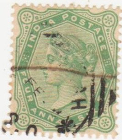 Інші країни Другие страны ^/--/^ Индия  1882   г. № 41 гашеная ^_^^^ Індія 1882 р. No 41 гашена - фото фото фото