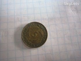 Веймарська республіка (-) Веймарская республика (-) ^/--/^ ГЕРМАНИЯ. 5 ПФЕНИНГОВ 1925 Г. "D" ^_^^^ Німеччина. 5 ПФЕНІНГОВ 1925 Г. " D" - фото фото фото