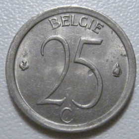 Бельгія Бельгия ^/--/^ Бельгія 25 сантимів 1972 року Belgie 42354 ^_^^^ Бельгия 25 сантимов 1972 года Belgie 42354 - фото фото фото