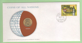 Угорщина Венгрия ^/--/^ ВЕНГРИЯ : монета 2 форинта 1978 год конверт из серии &amp;quot;COINS OF ALL NATIONS&amp;quot; + марка УГОРЩИНА ^_^^^ ВЕНГРІЯ: монета 2 форинта 1978 конверт з серії &amp;quot;COINS OF ALL NATIONS &amp;quot; + марка УГОРЩИНА - фото фото фото