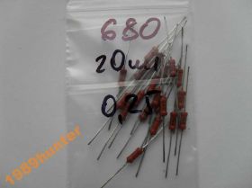 Резистори Резисторы ^/--/^ Резисторы 680 Ом 0,25 Вт (20 /--/ шт.) ^_^^^ Резистори 680 Ом 0,25 Вт (20 /--/ шт.) - фото фото фото