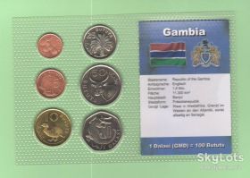 Гамбія Гамбия ^/--/^ Набор монет ГАМБИЯ блистер запайка пластик ^_^^^ Набір монет Гамбію блістер запайка пластик - фото фото фото