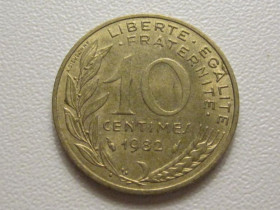 Франція Франция ^/--/^ Франция 10 сантимов 1982 года 38204 ^_^^^ Франція 10 сантимів 1982 року 38204 - фото фото фото