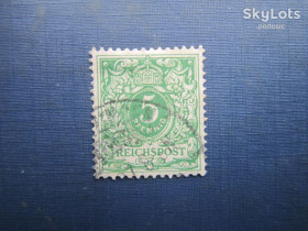 Німецька імперія (-) Германская империя (-) ^/--/^ Марка Німеччина імперія 1889 стандарт 5 пф гаш ^_^^^ Марка Германия империя 1889 стандарт 5 пф гаш - фото фото фото