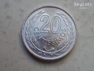 Уругвай Уругвай ^/--/^ Уругвай 20 сентимо 1965 г. KM# 44 20 CENTESIMOS ^_^^^ Уругвай 20 вересня 1965 р. KM# 44 20 CENTESIMOS - фото фото фото