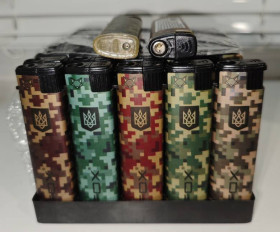 Інші предмети для дачі Другие предметы для дачи ^/--/^ Зажигалки турбо FOX милитари символика Украины Цена за блок ,в котором 50 зажигалок. ^_^^^ Запальнички турбо FOX мілітарі символіка України Ціна за блок, в якому 50 запальничок. - фото фото фото