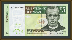 Малаві Малави ^/--/^ Малави 5 квача 2005 P-36  (36 /--/ c) UNC ^_^^^ Малавы 5 квача 2005 P-36 (36 /--/ c) UNC - фото фото фото