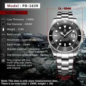 Наручні годинники Наручные часы ^/--/^ Pagani Design PD-1639 Rolex Submariner Homage Seiko NH /--/ 35 - фото фото фото