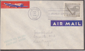 Америка Америка ^/--/^ Чили 1941 ПОЧТА АВИА ПИСЬМО ПОЧТОВЫЙ ДОКУМЕНТ ЯРЛЫК AIR MAIL ДОСТАВКА ЦЕЛЬНАЯ ВЕЩЬ КПД Mi.255 - фото фото фото