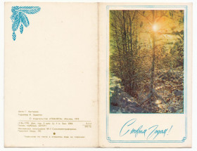 СРСР СССР ^/--/^ С новым годом 1973 Костенко P /--/ 2 ^_^^^ З новим роком 1973 Костенко P /--/ 2 - фото фото фото
