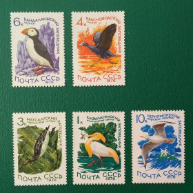 Фауна Фауна ^/--/^ СССР 1976 г - 4611-15**Заповедники СССР, негаш ^_^^^ СРСР 1976 р - 4611-15 ** Заповідники СРСР, негаш - фото фото фото
