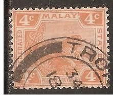 Інші країни Другие страны ^/--/^ Малайская федерация 1926 Sc.57 гаш. ^_^^^ Малайська федерація 1926 Sc.57 гаш. - фото фото фото