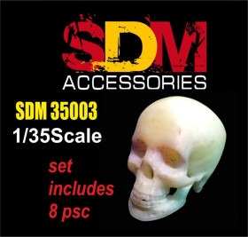 Військова техніка Военная техника ^/--/^ SDM accessories 35003 - Череп человека  (8 шт) 1/35 ^_^^^ SDM accessories 35003 - Череп людини (8 шт) 1/35 - фото фото фото