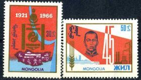 Монголія Монголия ^/--/^ Монголия. 45-я годовщина Народной революции  (серия)* 1966 г. ^_^^^ Монголія. Річниця (серія) * 1966 - фото фото фото