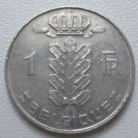 Бельгія Бельгия ^/--/^ Бельгія 1 франк 1975 року Belgique 42663 ^_^^^ Бельгия 1 франк 1975 года Belgique 42663 - фото фото фото