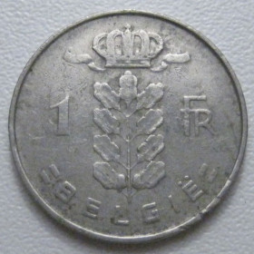 Бельгія Бельгия ^/--/^ Бельгія 1 франк 1963 року Belgie 42579 ^_^^^ Бельгия 1 франк 1963 года Belgie 42579 - фото фото фото