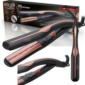 Плойки Плойки ^/--/^ Випрямляч для волосся Adler AD 2318 black — Інфрачервоний, Керамічні пластини 11 /--/ х /--/ 3 см, 150–230°C ^_^^^ Выпрямитель для волос Adler AD 2318 black - Инфракрасный, Керамические пластины 11 /--/ х /--/ 3 см, 150-230°C - фото фото фото