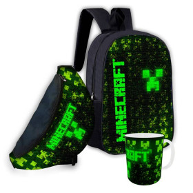 Рюкзаки, сумки Рюкзаки, сумки ^/--/^ Набор детский Майнкрафт&amp;quot;Minecraft&amp;quot; рюкзак 36 /--/ х /--/ 27 /--/ см сумка-бананка,кружка с принтом для мальч ^_^^^ Набір дитячий Майнкрафт&amp;quot;Minecraft&amp;quot; рюкзак 36 /--/ х /--/ 27 /--/ см сумка-бананка,гуртка з принтом для мальч - фото фото фото