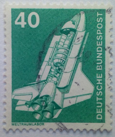 НДР, ФРН ГДР, ФРГ ^/--/^ Германия 1975 Космический шаттл, гашеная ^_^^^ Німеччина 1975 Космічний шатл, гашена - фото фото фото