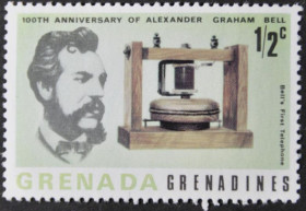 Інше Другое ^/--/^ Гренада Связь Александр Грейам Белл Телефон 1977 ^_^^^ Гренада Зв'язок Олександр Грейам Белл Телефон 1977 - фото фото фото