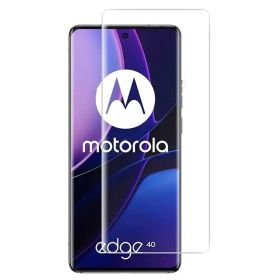 Чохли, бампера Чехлы, бампера ^/--/^ Захисне скло Fiji Curved UV для Motorola Edge 40 (XT /--/ 2303-2) анти-відбитки (з клеєм та УФ лампой) Cle - фото фото фото