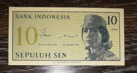Індонезія Индонезия ^/--/^ INDONESIA Індонезія 10 сен 1964 UNC № 008... ^_^^^ Индонезия 10 сен 1964 UNC No 008 - фото фото фото